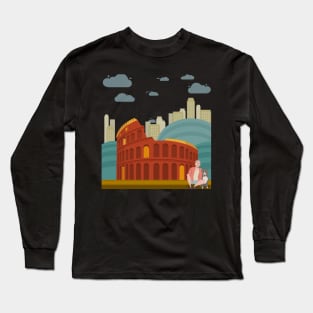 Trip to Rome with my dog Long Sleeve T-Shirt